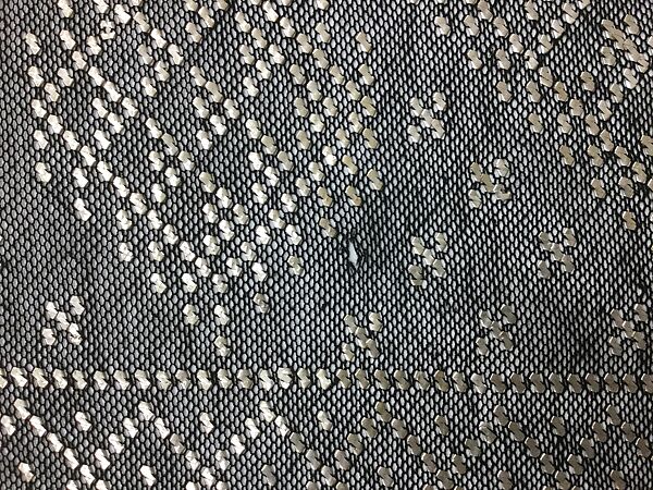 Stole, Cotton and metal wrapped thread; embroidered