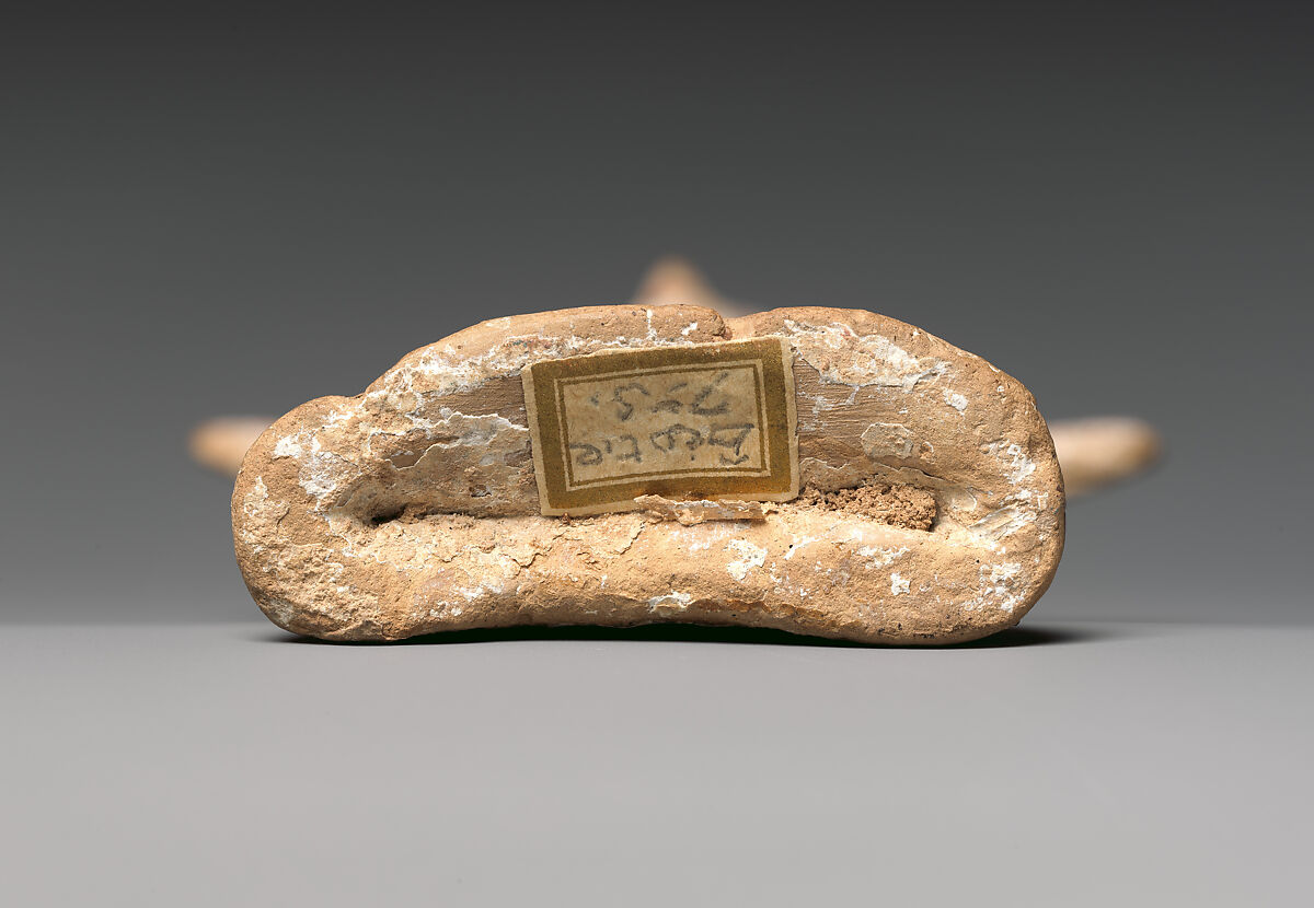 Statuette of a standing goddess, terracotta, Greek, Boeotian