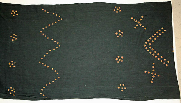 Headscarf, Cotton, silk; embroidered