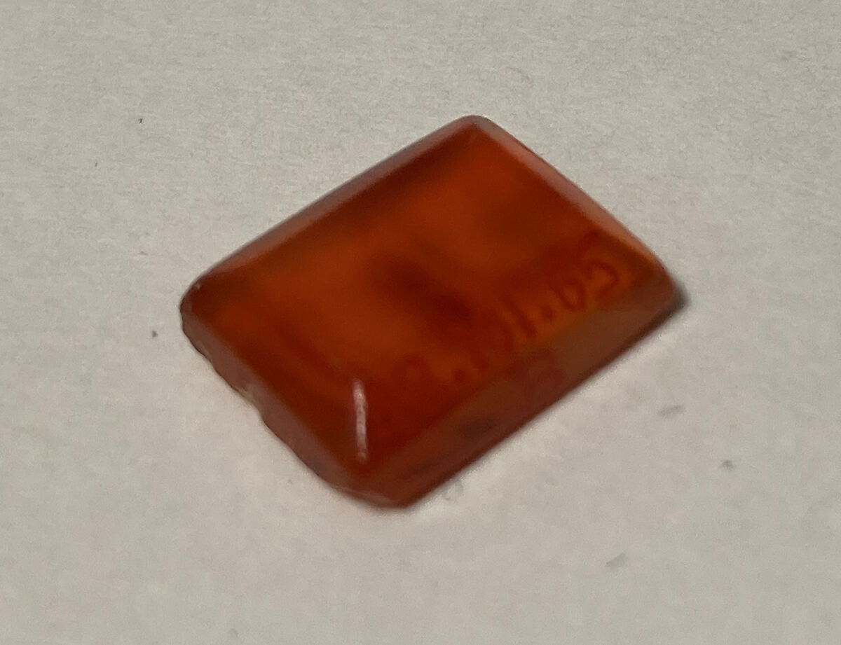 Faceted Stone, Carnelian 