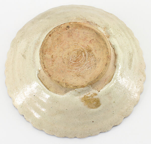 Bowl with Griffin or Other Winged Quadraped, Earthenware; cream slip with dark-brown decoration under transparent colorless glaze