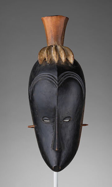 Palani Gu(?) face mask, Guro artist, Wood, pigment, Guro