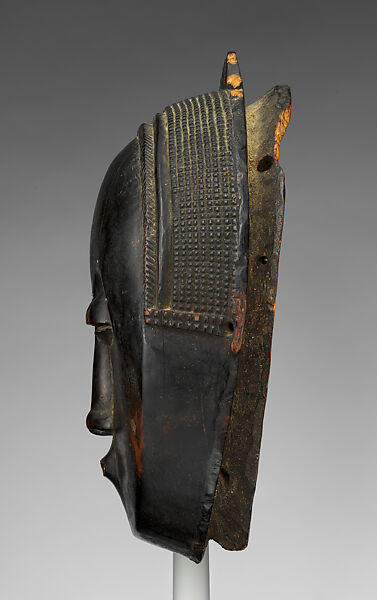 Moon face mask from a mblo performance, Baule or Yaure artist, Wood, Baule or Yaure