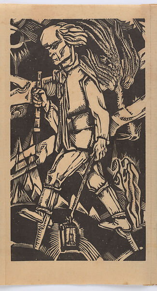 Dance of Death in Seven Tempos (Dood - Dans in Zeven Tempos), Nicolas Mathieu Eekman (Belgian, Brussels 1889–1973 Paris), Frieze of seven woodcuts plus title printed on Toshi paper with a woodcut cover printed  on thick oatmeal paper