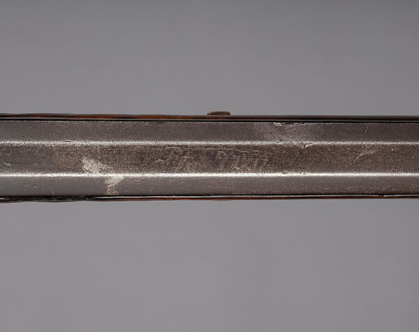 Flintlock Longrifle, Peter White (American, Uniontown, Pennsylvania ca. 1777–1834), Wood, iron, brass, silver, American, Uniontown, Pennsylvania