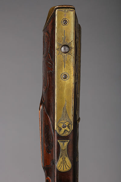 Flintlock Longrifle, Peter White (American, Uniontown, Pennsylvania ca. 1777–1834), Wood, iron, brass, silver, American, Uniontown, Pennsylvania