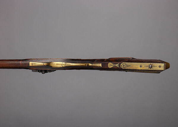 Flintlock Longrifle, Peter White (American, Uniontown, Pennsylvania ca. 1777–1834), Wood, iron, brass, silver, American, Uniontown, Pennsylvania
