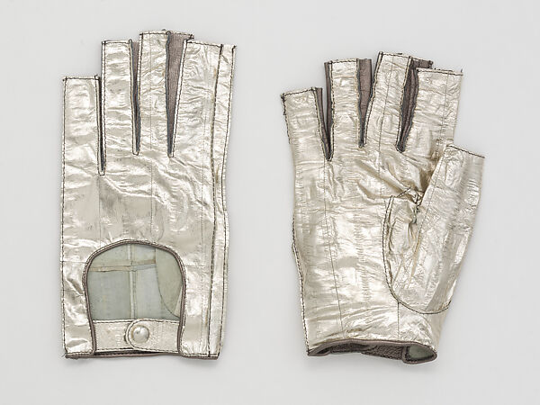 Ensemble, (jacket) Dior Homme (French), (a) wool, plastic, metal, (b, c) leather (eelskin), French