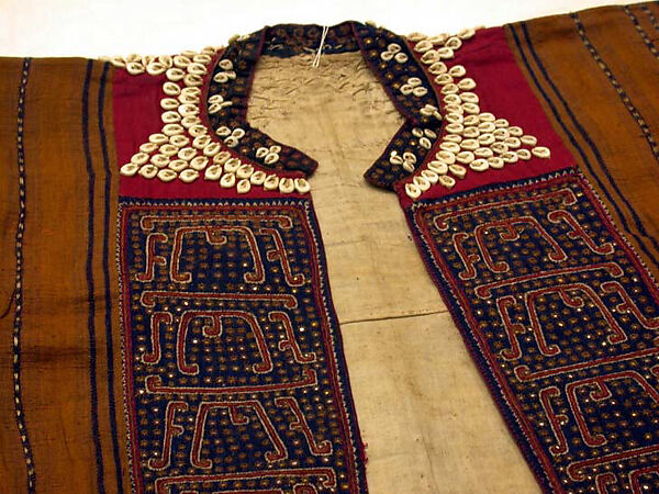 Jacket, Cotton, shells, glass (mica), Kauer people