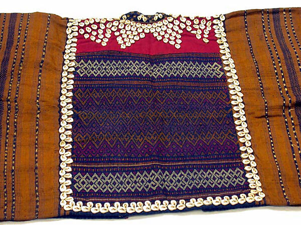 Jacket, Cotton, shells, glass (mica), Kauer people