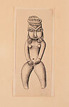 Tlatilco Figure, Miguel Covarrubias (Mexican, Mexico City 1904–1957 Mexico City), Pen and ink on paper