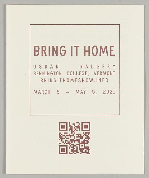 Bring it home, Bennington College