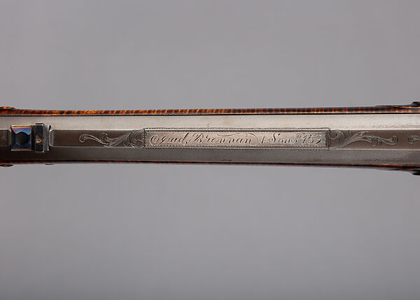 Flintlock Longrifle, Made and engraved by Judson J. Brennan (American, born Lansing, Michigan, 1955), Wood (sugar maple), steel, silver, gold, brass, American, Tenderfoot Hill, Alaska