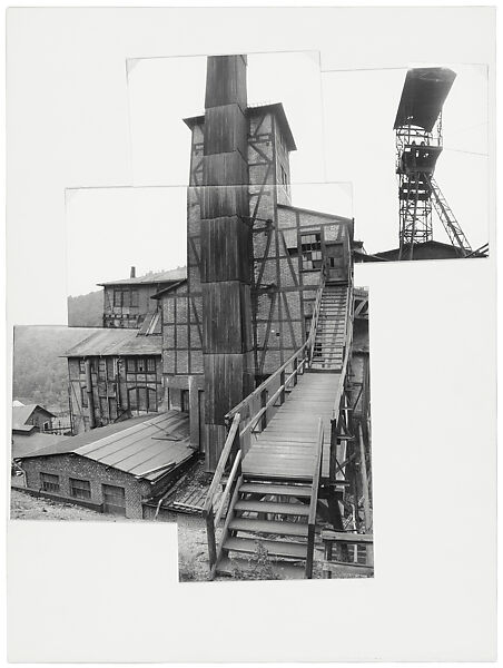 Eisernhardter Tiefbau Mine, Eisern, Germany, Bernd Becher (German, 1931–2007), Collage of five gelatin silver prints 