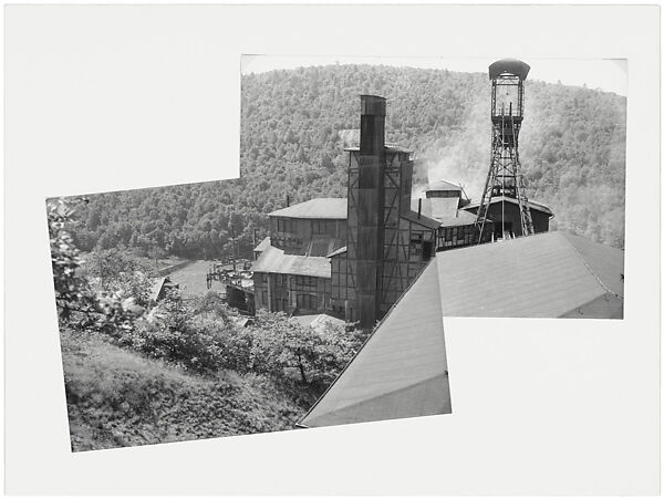 Eisernhardter Tiefbau Mine, Eisern, Germany, Bernd Becher  German, Collage of two gelatin silver prints