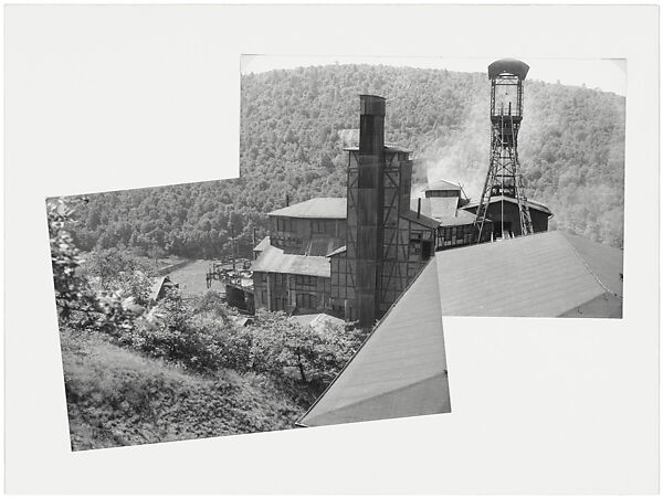 Eisernhardter Tiefbau Mine, Eisern, Germany, Bernd Becher (German, 1931–2007), Collage of two gelatin silver prints 