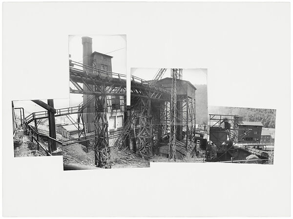 Eisernhardter Tiefbau Mine, Eisern, Germany, Bernd Becher (German, 1931–2007), Collage of six gelatin silver prints 