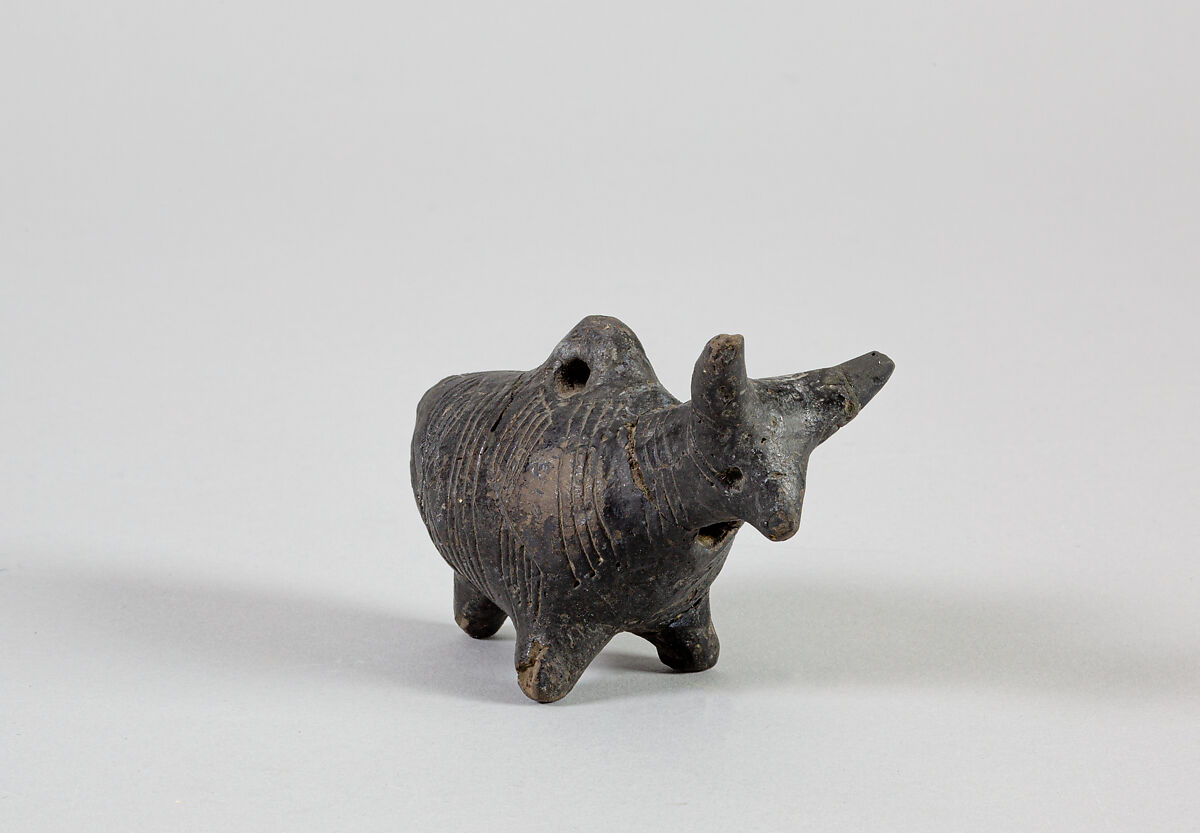 Terracotta askos in the shape of a quadruped, Terracotta, Cypriot