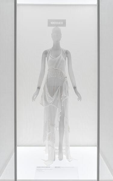 "The White Knit Dress", Elizabeth Shevelev (American, born 1996), silk, cotton, wool, polyester, nylon 