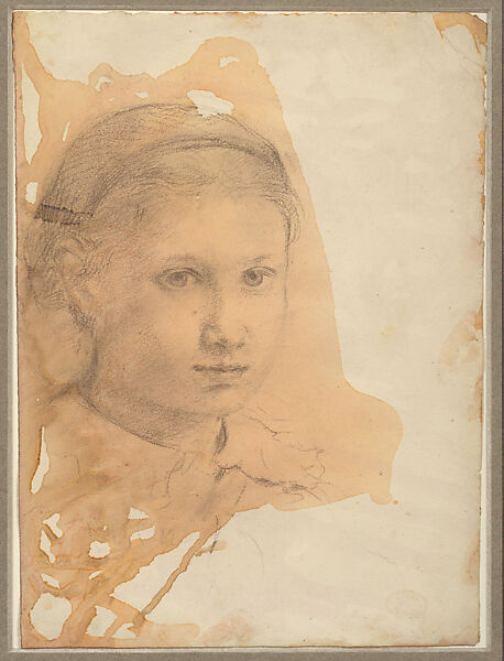 Giovanna Bellelli, Study for "The Bellelli Family", Edgar Degas (French, Paris 1834–1917 Paris), Charcoal partially covered and fixed with shellac, French 