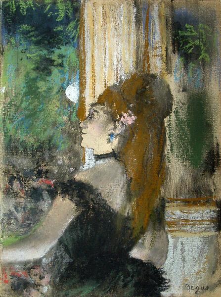 The Singer, Edgar Degas  French, Pastel over monotype, French