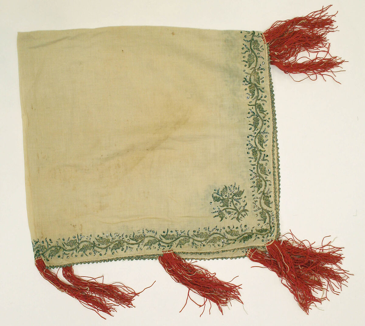 Ensemble, wool, cotton, wood