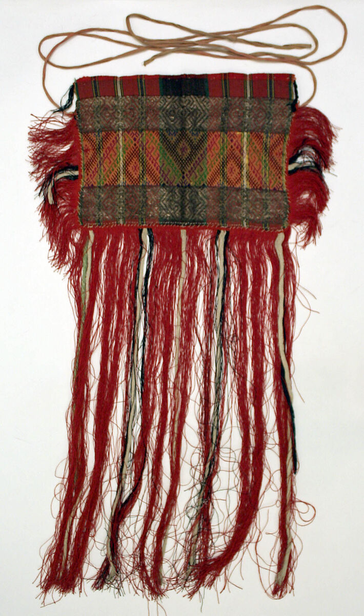 Apron, wool, metal thread, Romanian 