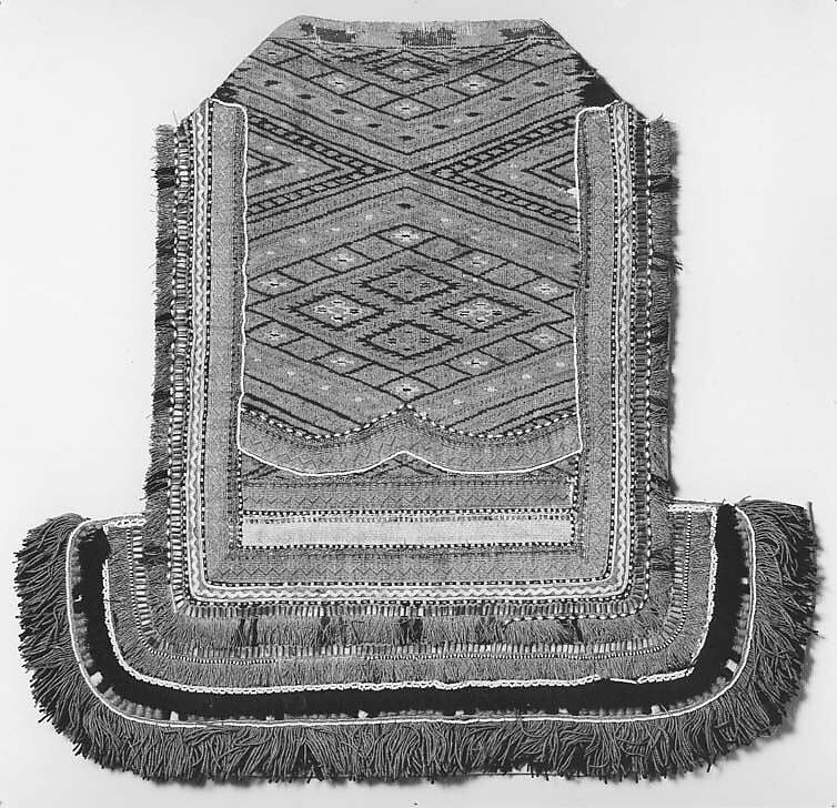 Apron, wool, metallic