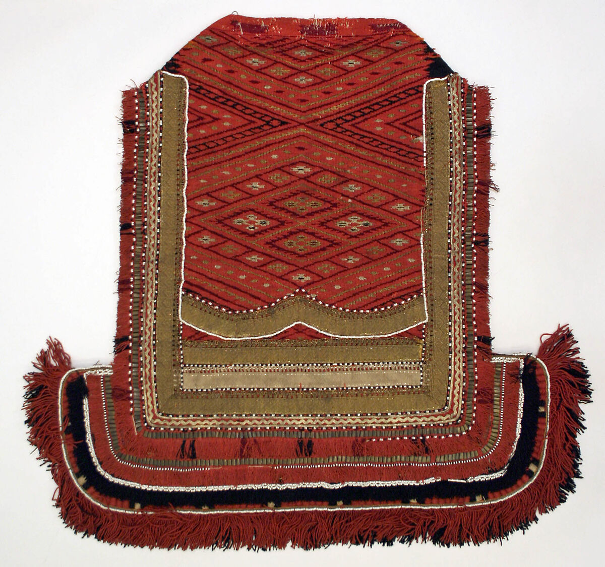 Apron, wool, metallic, Macedonian 