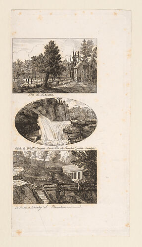 Vues d'Amerique: Près de Tuckerton; Chûte de West Canada Creek, près de Trenton, Oneida County; La Source à Schooley's Mountain