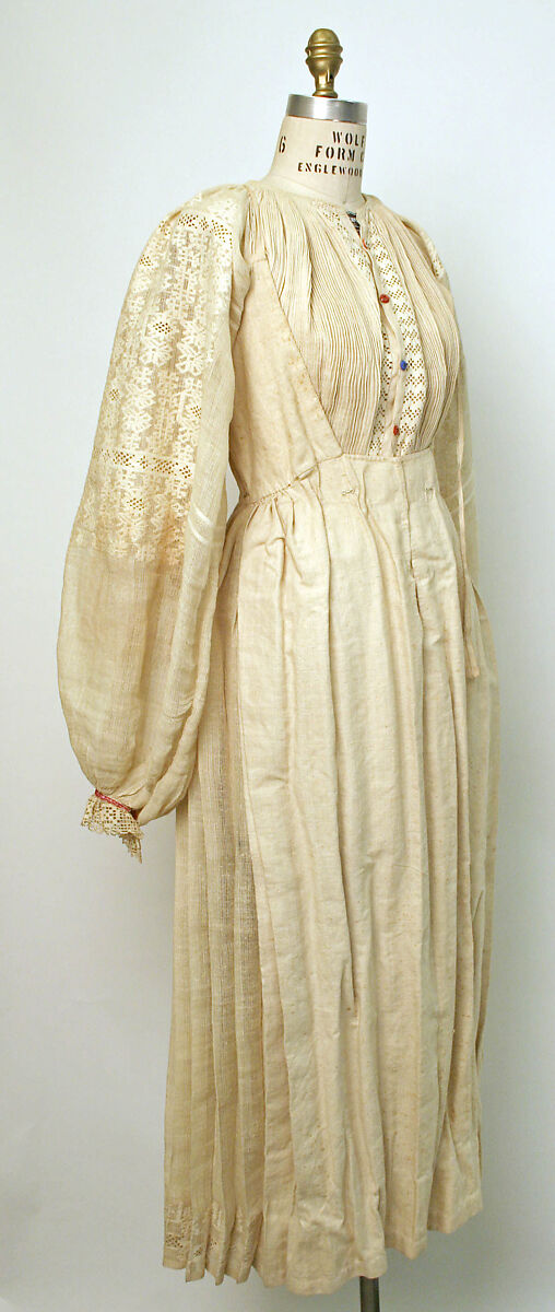 Ensemble, linen, wool, silk, metal, leather, Croatian