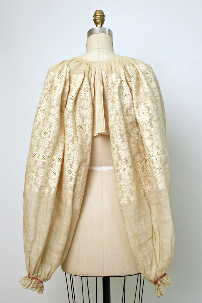 Ensemble, linen, wool, silk, metal, leather, Croatian