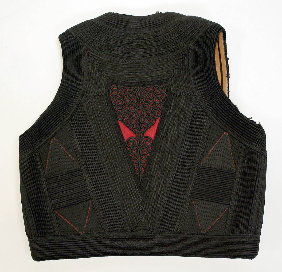 Ensemble, wool, silk, cotton, leather, metal