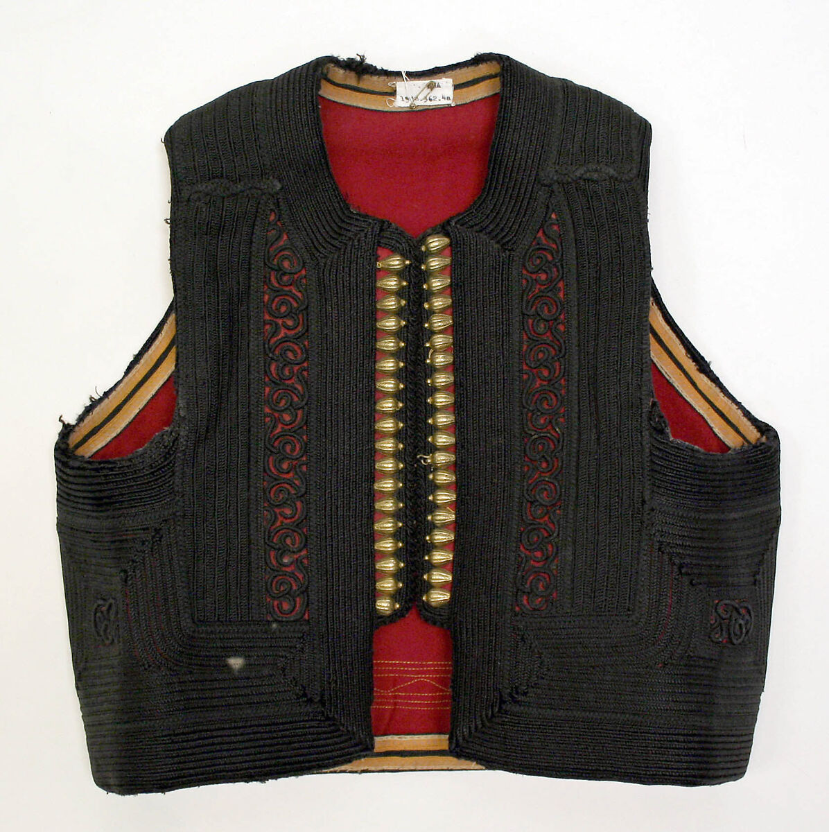 Ensemble, wool, silk, cotton, leather, metal, Albanian 