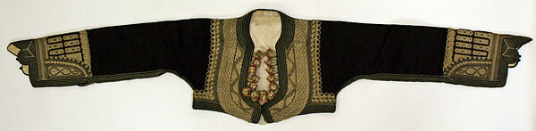 Jacket, wool, metal thread, Albanian 