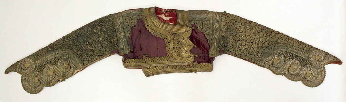 Vest, silk, metallic, cotton