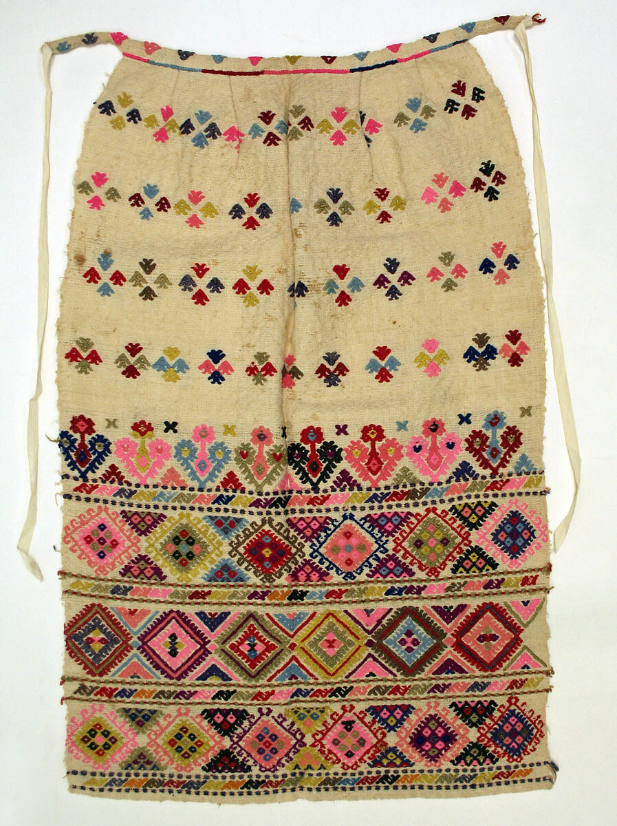 Ensemble, wool, leather, metal, cotton, silk, Greek (Attic)