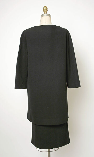 Ensemble, House of Balenciaga (French, founded 1937), wool, silk, French