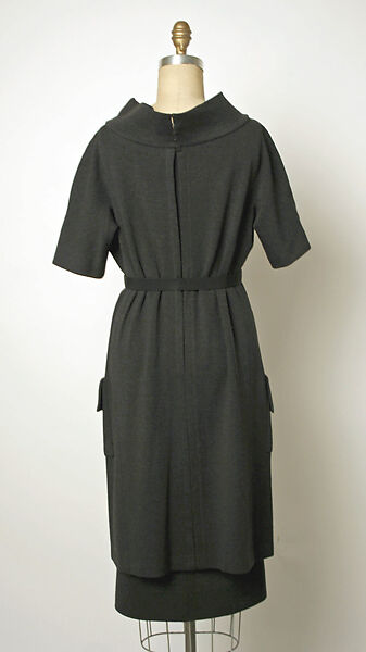 Dress, House of Balenciaga (French, founded 1937), wool, French