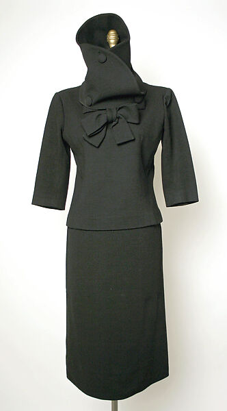 Ensemble, House of Balenciaga (French, founded 1937), wool, French 