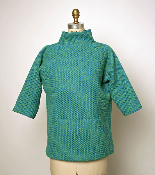 Blouse, House of Balenciaga (French, founded 1937), wool, French 