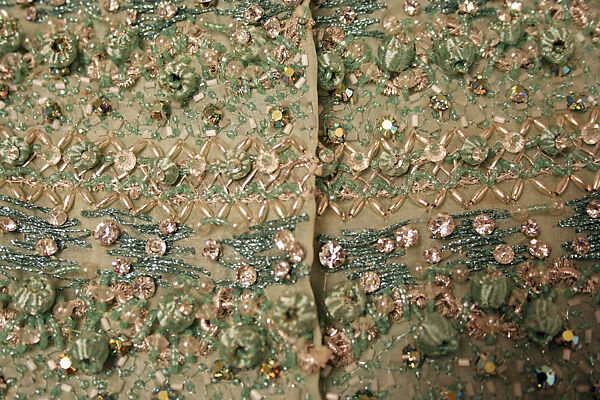 Evening ensemble, (a–d) House of Balenciaga (French, founded 1937), silk; (a-d) glass beading, metallic thread, French
