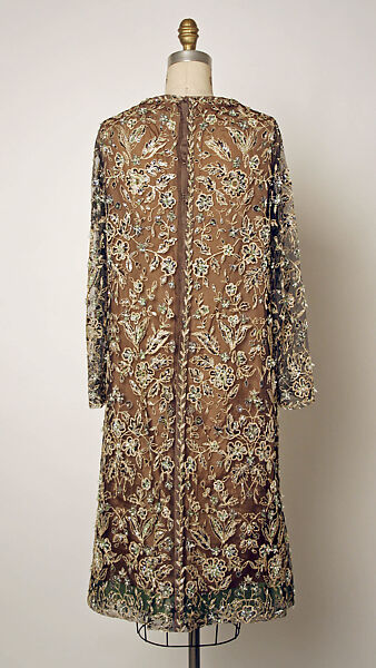 Cocktail dress, House of Balenciaga (French, founded 1937), silk, cotton, glass, plastic, French