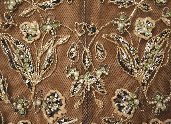 Cocktail dress, House of Balenciaga (French, founded 1937), silk, cotton, glass, plastic, French