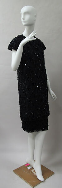 Evening dress, House of Balenciaga (French, founded 1937), silk, plastic, French