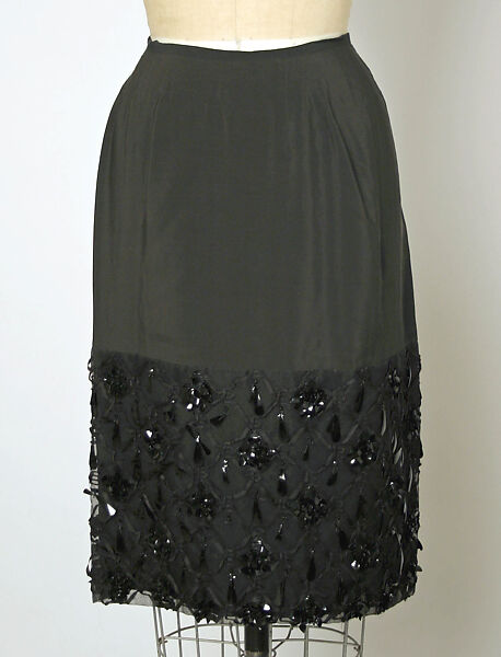 Evening dress, House of Balenciaga (French, founded 1937), silk, plastic, French