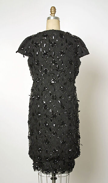 Evening dress, House of Balenciaga (French, founded 1937), silk, plastic, French