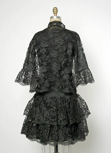 Evening ensemble, House of Balenciaga (French, founded 1937), cotton, silk, French
