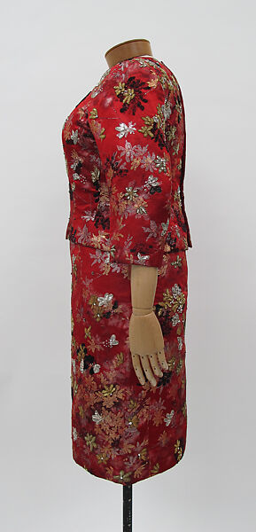 Evening ensemble, House of Balenciaga (French, founded 1937), silk, French
