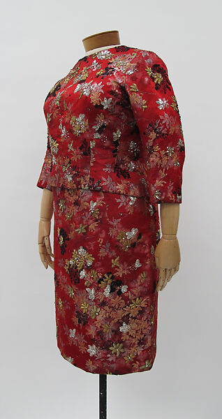 Evening ensemble, House of Balenciaga (French, founded 1937), silk, French
